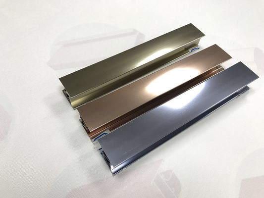 中国 磨く表面の合金6463のアルミニウム シャワーのプロフィールの銀製の金およびシャンペン サプライヤー
