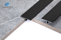 食器棚アルミニウムTは床の装飾のための7.5mmの高さOemの利用できる黒い色の側面図を描く