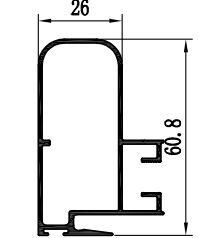 アリミニアムプロフィール,パティオドアと窓のための合金6063粉末塗装